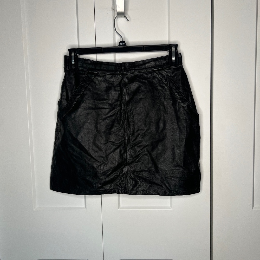 Nasty Gal NWOT 100% Calfskin Mini Skirt Women's Size Large